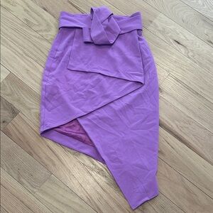 Lavish Alice Purple Asymmetrical tie Skirt US 6